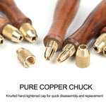 File with Solid Wood Handle Cutting with Heavy-Duty Gold-Plated Diamond Files Lightweight Compact Design