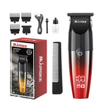 LinkMejor MS-5066 Professional Hair Clipper 7200RPM Motor 800mAh Battery Cordless USB Recharge R-Shaped Blade Digital Display Adjustable Comb Trimmer