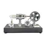 NikolaToy Mirror Polished Stirling Engine with Embedded Voltmeter USB Plug Unique Creative Desktop Ornaments Science Discovery Toys