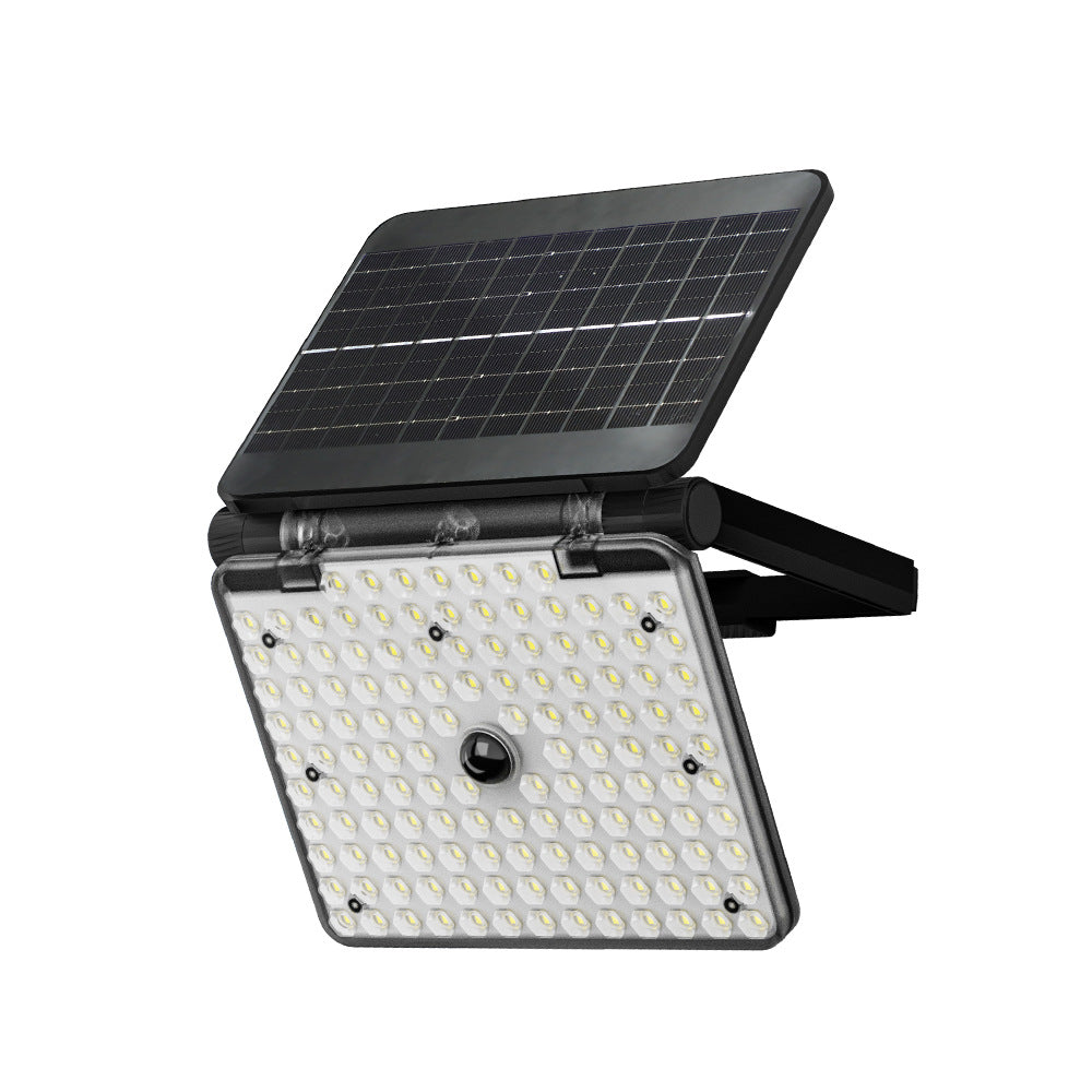 Foldable Solar Motion Sensor Wall Light Outdoor Yard Garden Lamp 3 Modes LED Floodlight Induction Compact Outdoor Security Lamp