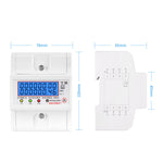 Dgital Wattmeter 100A 380V AC Three Phase Energy Meter Temporary kWh Can Be Reset Power Voltage Current