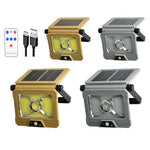 Elfeland 186 COB Solar Light 241 LED Solar Powered Motion Sensor Light 180° Adjustable Panel Wide Range Waterproof Energy-Efficient with Remote Control for Outdoor