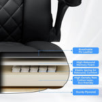 Hoffree Executive Office Chair Big and Tall 450lbs Heavy Duty Desk Chairs with Adjustable Lumbar Support High Back Home Computer Leather Chair with Flip-up Armrests for Heavy People
