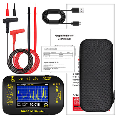 LinkMejor S450 Intelligent Digital Multimeter 20000 Counts Voltage Real-Time Waveform Recording Temperature Test Lithium Battery Voltmeter