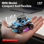 LinkMejor 6407 6407-C RTR 1/64 2.4G RWD Mini FPV RC Car Wifi Camera Monitor Photos Videos VR App Control Built In Gyro LED Light Cruise Control Desktop Micro 3 Speed Off-Road Full Proportional Vehicles Models Toys