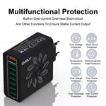 BK319 120W 8-Port USB Charger QC4.0/3.0/2.0 FCP SCP Fast Charging Wall Charger Adapter EU Plug US Plug for iPhone 16 15 14 13 Pro for Huawei Mate XT for Samsung Galaxy Z Fold6 for Xiaomi MIX Fold4