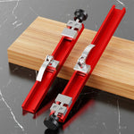 1pcs Adjustable Circular Saw Guide Rail Aluminum Alloy Cutting Track With Two-Way Locking Clamp One-Button Positioning Tool For Woodworking Engraving