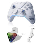 LinkMejor APEX 5 Elite Controller Force Feedback RGB Lighting Wireless bluetooth Gaming Gamepad for PC/Switch/Mobile/TV APEX5 Six Axis Function 2025 New Edition