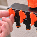 4 Way Garden Hose Splitter Faucet Hose Connector Hose Water Divider With 4 Separate Switches For Outdoor Sprinkler System