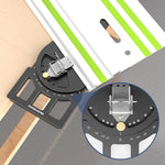 LinkMejor Adjustable Multi-Angle Track Saw Guide Square Guide -60° to 60° Quick Positive Angle Stop Compatible with Makita Festool Track Saw Rail