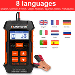 LinkMejor KW520 12V 24V Professional Car Battery Charger Repairer Diagnostic Tool Tester 3 In 1 EU Plug
