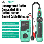 Fuyi FY8179 Underground Wire Cable Locator Analog Signal Adjustable Sensitivity 3000M Range 2M Depth Continuity Testing 9V Battery Powered Lightweight Tool