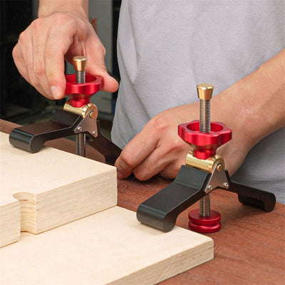 LinkMejor 1pc Woodworking MFT Bench Dog Hold-Down Clamp Quick Adjustable Desktop Presser Plate Duty Horizontal Holding Fixture Workbench Thickness Under 80mm