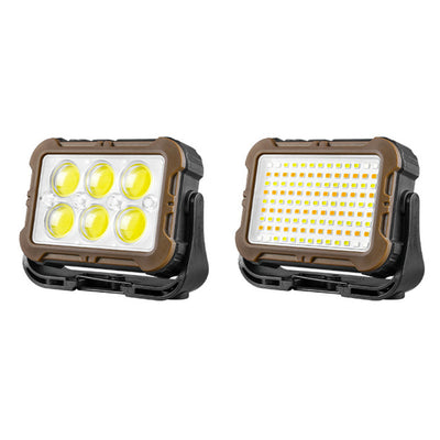 Portable Rechargeable Solar Charging Camping Light 360° Lighting Car Repair With Magnet Flashlight COB Car Maintenance Hook Lamp