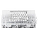 400 Pcs Electrolytic Capacitors Kit 24 Values from 1uF to 1000uF High Quality Aluminum SMD Low Frequency Bypass with Storage Box for DIY Electronic Projects