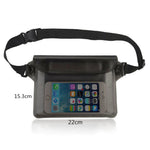 Outdoor Waterproof Transparent PVC Screen Touch Phone Waist Bag with Adjustable Strap Valuables Dry for Diving Surfing Swimming Kayaking Boating