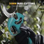 LinkMejor 21V Electric Pruning Shears Cordless Tree Branch Pruner with 1/2 Pack 2.0-3.0Ah Lithium Batteries Powerful Brushless Motor 1.2-Inch Cutting Diameter