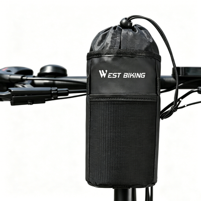 WEST BIKING Bike Water Bottle Bag Insulated Handlebar Cup Holder Folding Bicycle Scooter Storage Pouch Multi Color Thermal Cycling Drink Carrier