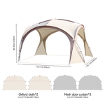 Xmund Travel Outdoor Large Space Sun Shelter Dome Tent Large Portable Camping Shelter Waterproof Windproof Sun Folding Tents Lightweight Tent Camp Equipment  for Outdoor Family Beach Hiking