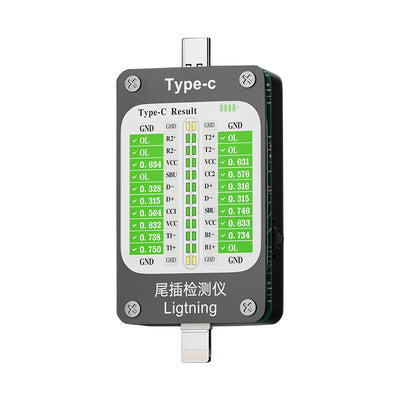 LinkMejor Type-C Tail Insert Detector with Real-Time Current and Voltage Monitoring for Mobile Phones and Laptops Compatible with iOS and Android Models