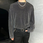 INCERUN Men Mesh Thin Long Sleeve T-shirts Comfortable Loose Fit Sun Protection Crew Neck Top Large Size S-5XL for Spring Fall