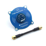 LinkMejor Triple Feed Patch-1 5.8GHz 9.4DBi CP FPV Antenna PR-SMA Male/SMA Male for Fatshark Skyzone Eachine FPV Goggles RC Drone