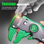LinkMejor Automatic Wire Stripper Flatwire Cutter Stripping Plier 0.2 to 4mm Range Length Adjustment For Electrician