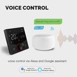 LinkMejor Tuya Smart Home WiFi Knob Thermostat for Electric Heating LCD Display Mobile Phone APP Control Touch Screen Remote Controller Via Alexa Google Assistant