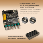 ZK-TB21 Pro Bluetooth Amplifier Board 50W+50W+145W 2.1 Channel Subwoofer Audio Receiver Lossless Decoding