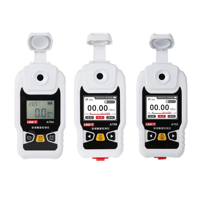 LinkMejor A75A A75B A75C Digital Brix Refractometer Solution Sugar Level Tester 0-35% 0-55% 0-95% Automatic Temperature Compensation Zero Calibration