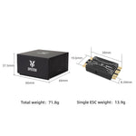 HGLRC SPECTER 90A 2-8S 32.9 BLheli_32 Single ESC / 30.5x30.5mm 5V 12V BEC Distribution Board for FPV Racing Drone
