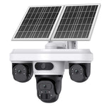 INQMEGA 9MP Tri-lens Solar Camera 4G EU Version Outdoor Wireless PTZ Color Night Vision Two-way Audio Waterproof AOV+PIR 2-in-1 Smart Home Surveillance CCTV Cameras