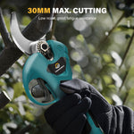 LinkMejor 21V Cordless Electric Scissors Large Battery Capacity Pruning Shears Tree Branch Pruner Garden Tools W/1pcs 2pcs Battery