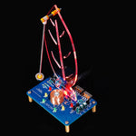 HU-076 DIY Electromagnetic Swing Kit USB to DC 5V Adjustable Amplitude LED Lights Stable Oscillation Magnetic Drive System