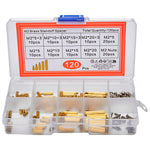 120PCS M2 Brass Standoff Spacer Kit Assorted Sizes with Screws and Nuts Rust Resistant for Electronics DIY Projects Prototyping