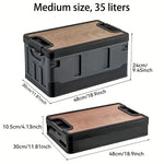 Xmund Large Capacity Foldable Camping Storage Box, Car Trunk Organizer Box with Open-Top Design, Waterproof & Stackable for SUV, Truck, Outdoor Camping, Home