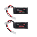 2Pcs LinkMejor 7.4V 2800mAh 25C 2S LiPo Battery Small Tamiya Plug for RC Car