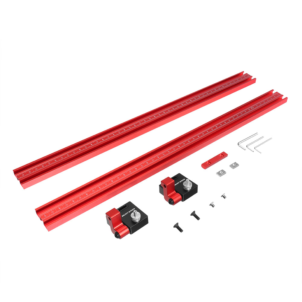 LinkMejor Imperial Extension Guide Rail Woodworking T-track Connector for Track Saw Rail Parallel Guide System