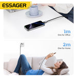 LinkMejor ES-X59 3A 65W USB-C to USB-C+Micro USB Cable QC Fast Charging Data Transmission Tinned Copper Core Line 0.25M/1M/2M Long for iPhone 16 16 Pro 15 15 Pro Max for Huawei Pura 80 Ultra for XIAOMI for SAMSUNG