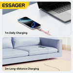 LinkMejor ES-X76 3A 29W USB-C to iP Digital Display Cable PD Fast Charging Data Transmission Copper Core Line 1M/2M Long for iPhone 14 14 Pro 13 12 Pro Max