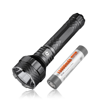Lumintop PK90 SFT-90X LED Long Range Search Flashlight 5600 Lumens 1500M Focused Beam IPX8 Waterproof USB-C Fast Charging 33140 Li-ion Battery, Multiple Brightness & Emergency Modes for Outdoor Patrol Rescue Professional Use