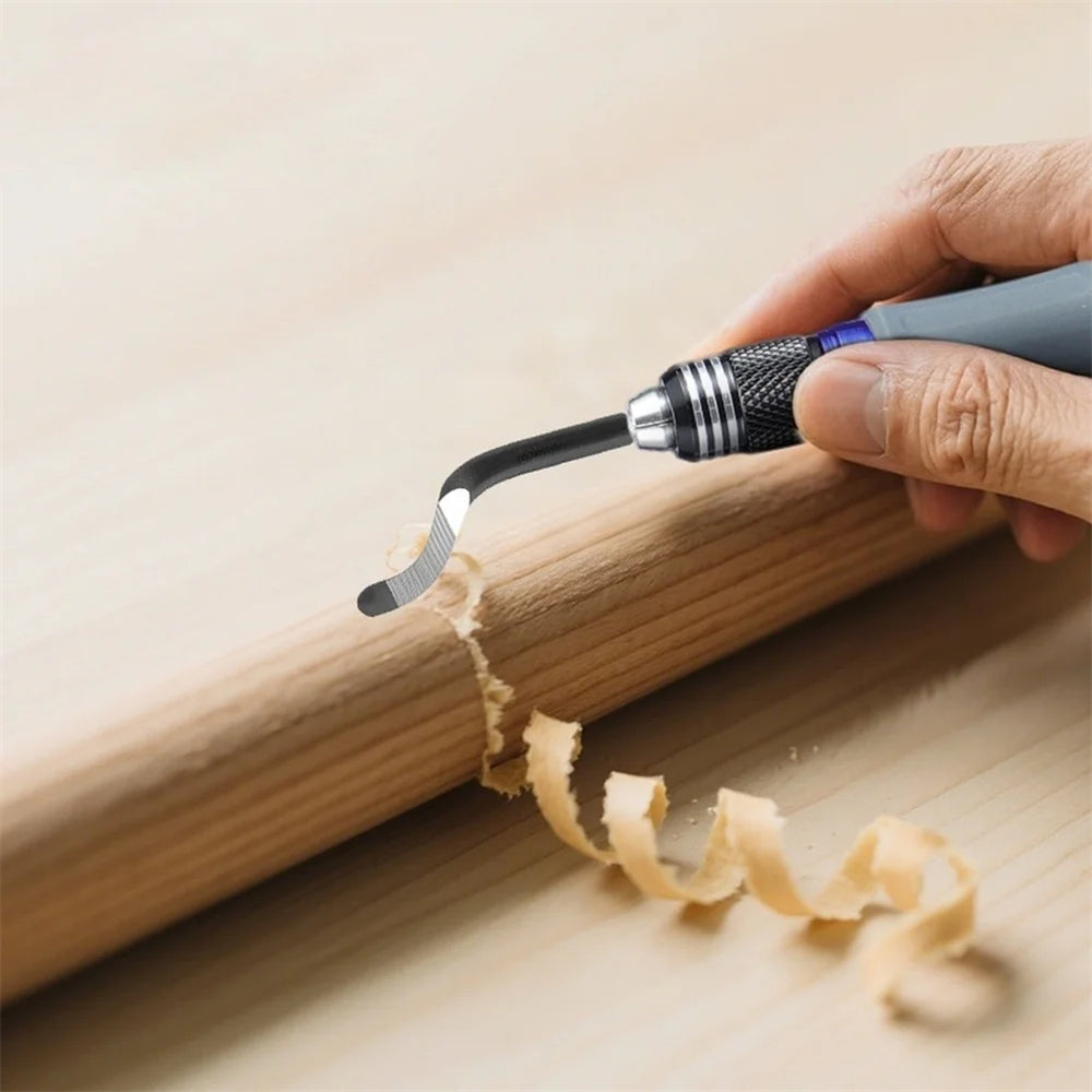 Aluminum Handle Deburring Tool Trimming Cutter with Replaceable Blades for Metal Plastic Wood Precision Craft Rotary Bit