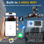 4-Channel Simultaneous Recording Car Dashcam 360° Monitoring 1080P FHD WiFi Parking Assistance Night Vision Loop Recording Wide-Angle Car DVR Camera C313
