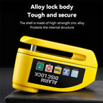 LinkMejor Bicycle Disc Brake Lock 130dB Loud Alarm Anti-thief Protection Aluminum Alloy Waterproof Reminding Rope Lock for Bike Motorcycle