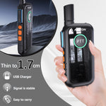LinkMejor AI-T3 Thin Walkie Talkie 1.7cm Easy Carry Pocket Radio Accept UHF400-470MHz USB Charging Long Range Ham Radio
