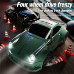LinkMejor K14 RTR 1/64 2.4G 4WD Drift RC Car Mini Race LED Light Radio Control High-Speed Motor Full Proportional On-Road Racing Vehicle Model Boys Gifts Desktop Micro Toys