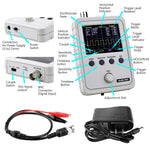 LinkMejor Q15001 Handheld Digital Oscilloscope Kit 2.4" TFT Display 5mV/div-20V/div Sensitivity Pre-Assembled with Rotary Encoder and Power Supply