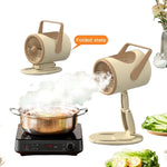 Comfook USB Rechargeable Portable Folding Desktop Range Hood 3-Speeds Strong Suction Touch Control Adjustable Angle with Carry Handle for Indoor Hot Pot BBQ