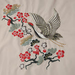 LinkMejor Women's Dresses Vintage Casual 3/4 Sleeve Round Neck Dress Floral Embroidery Split Shift Dresses