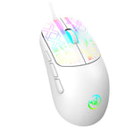 LinkMejor S100 Wired Gaming Mouse 3600DPI RGB Backlit 6 Keys Ergonomic Matte Gaming Mice for PC Laptop Computer